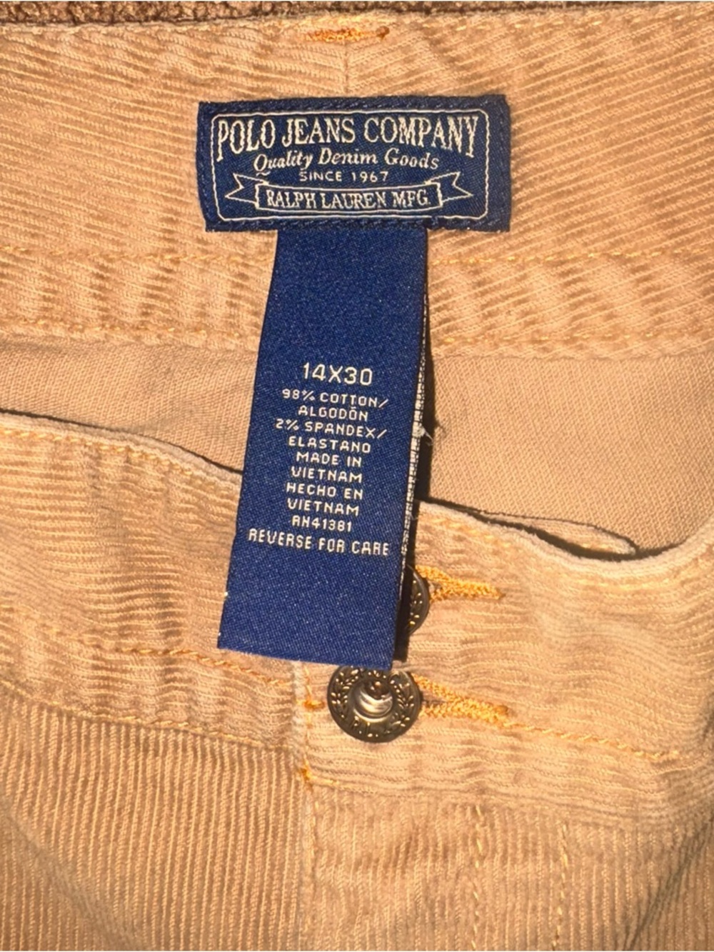 Vintage Polo Jeans by Ralph Lauren - The Wendy Jean 90’s Bootcut Corduroy Jeans - Picture 2 of 8